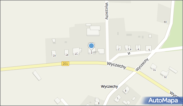 Wyczechy, Wyczechy, 1, mapa Wyczechy