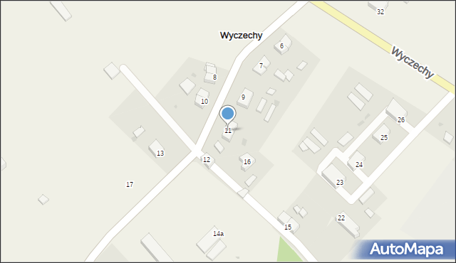 Wyczechy, Wyczechy, 11, mapa Wyczechy