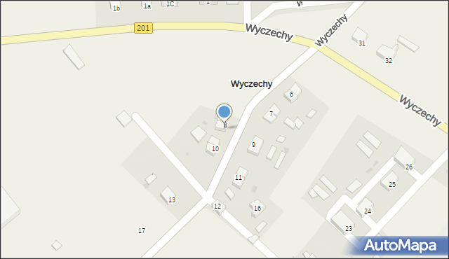 Wyczechy, Wyczechy, 8a, mapa Wyczechy