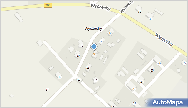 Wyczechy, Wyczechy, 9, mapa Wyczechy