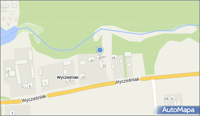 Wycześniak, Wycześniak, 11, mapa Wycześniak