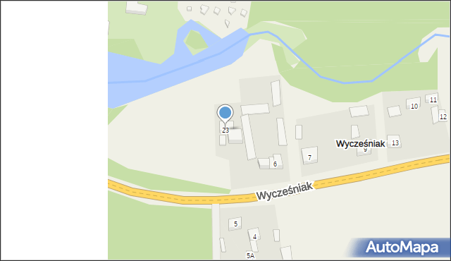 Wycześniak, Wycześniak, 23, mapa Wycześniak