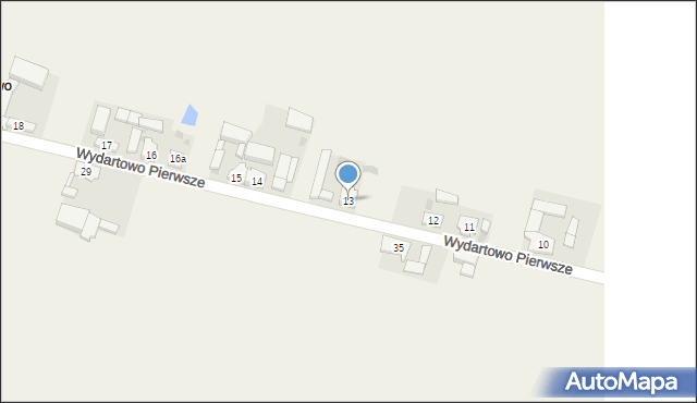 Wydartowo Pierwsze, Wydartowo Pierwsze, 13, mapa Wydartowo Pierwsze