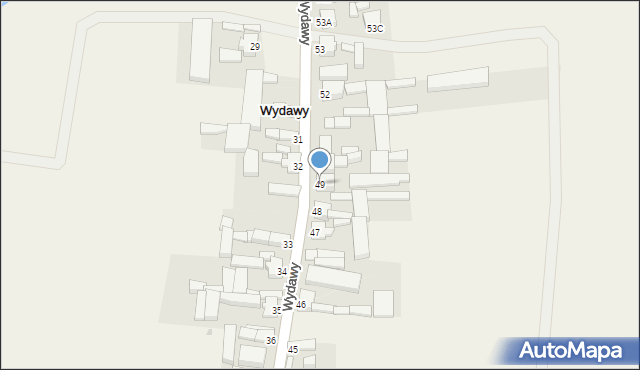 Wydawy, Wydawy, 49, mapa Wydawy