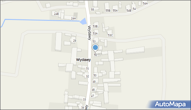 Wydawy, Wydawy, 52, mapa Wydawy