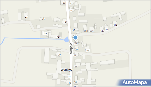 Wydawy, Wydawy, 53B, mapa Wydawy