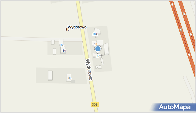 Wydorowo, Wydorowo, 17, mapa Wydorowo