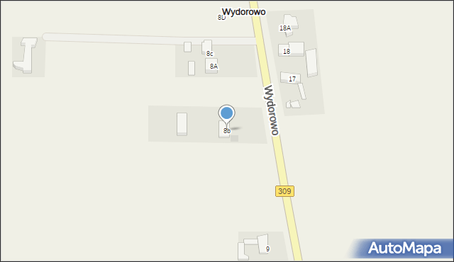 Wydorowo, Wydorowo, 8b, mapa Wydorowo