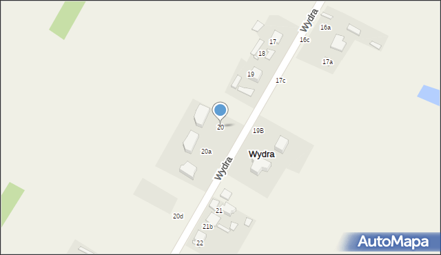 Wydra, Wydra, 20, mapa Wydra