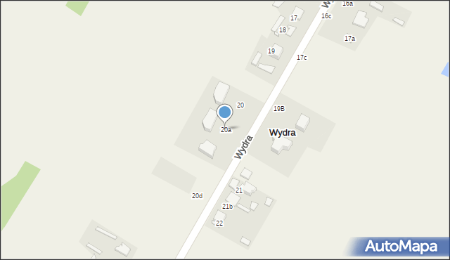 Wydra, Wydra, 20a, mapa Wydra