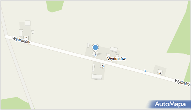 Wydraków, Wydraków, 6, mapa Wydraków