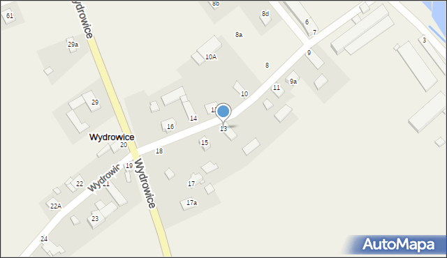 Wydrowice, Wydrowice, 13, mapa Wydrowice
