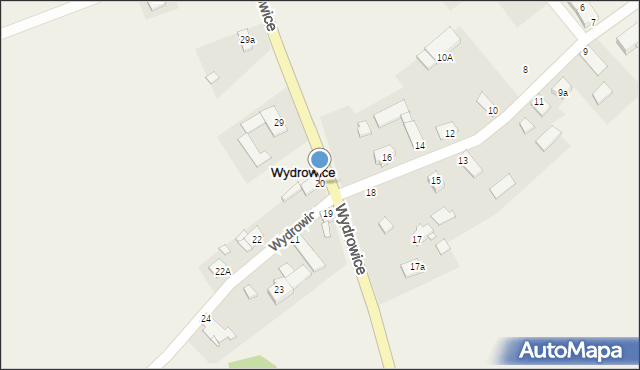 Wydrowice, Wydrowice, 20, mapa Wydrowice