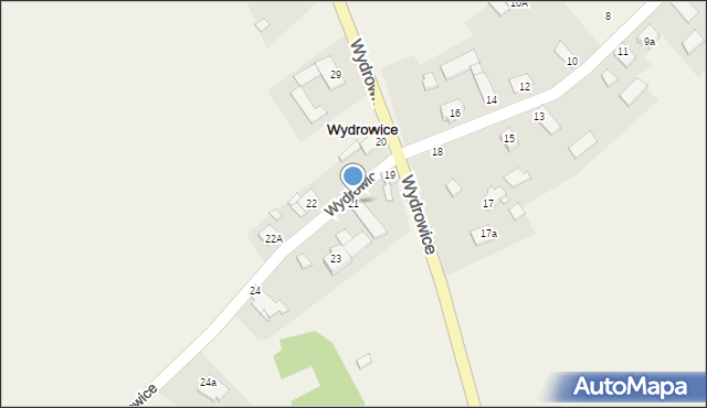 Wydrowice, Wydrowice, 21, mapa Wydrowice