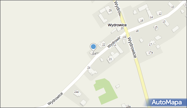 Wydrowice, Wydrowice, 22A, mapa Wydrowice