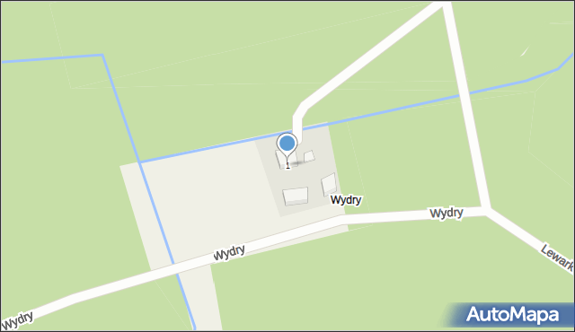 Wydry, Wydry, 1, mapa Wydry