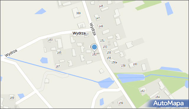 Wydrza, Wydrza, 161, mapa Wydrza