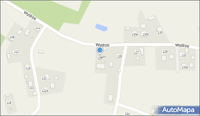 Wydrze, Wydrze, 125, mapa Wydrze