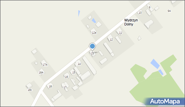 Wydrzyn, Wydrzyn, 13, mapa Wydrzyn