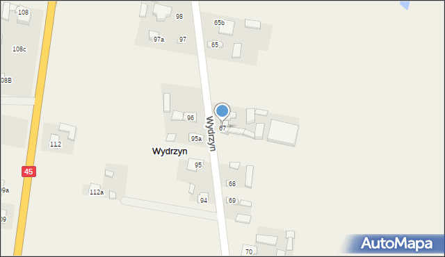 Wydrzyn, Wydrzyn, 67, mapa Wydrzyn