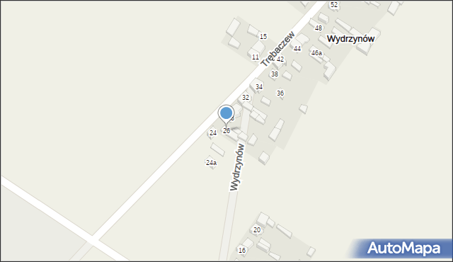 Wydrzynów, Wydrzynów, 26, mapa Wydrzynów