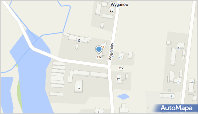 Wyganów, Wyganów, 13a, mapa Wyganów