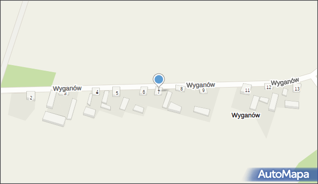 Wyganów, Wyganów, 7, mapa Wyganów