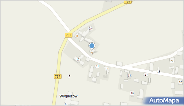 Wygiełzów, Wygiełzów, 9, mapa Wygiełzów