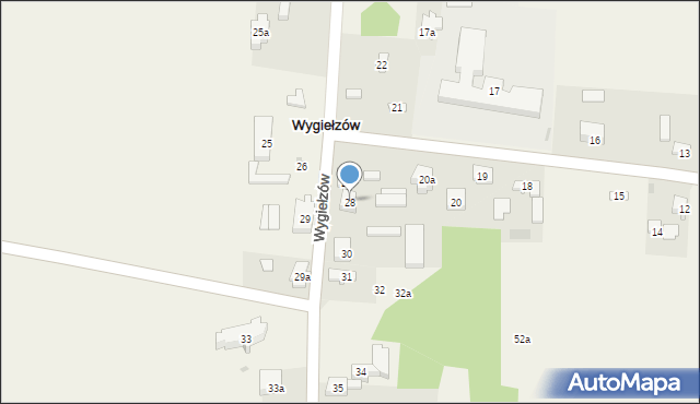 Wygiełzów, Wygiełzów, 28, mapa Wygiełzów