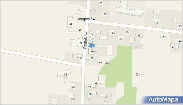 Wygiełzów, Wygiełzów, 30, mapa Wygiełzów