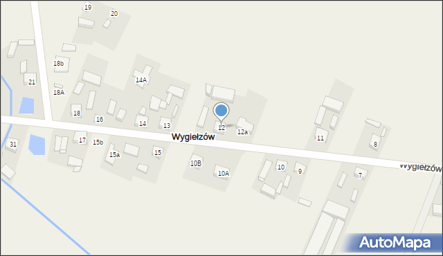 Wygiełzów, Wygiełzów, 12, mapa Wygiełzów