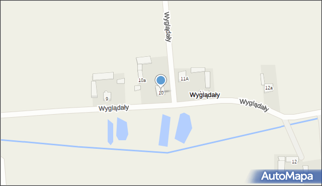 Wyglądały, Wyglądały, 10, mapa Wyglądały