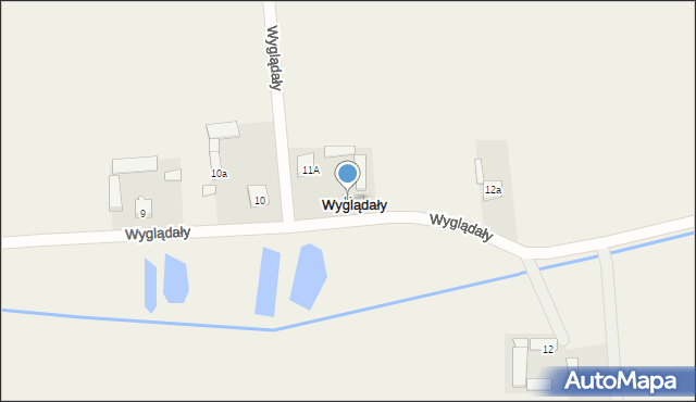 Wyglądały, Wyglądały, 11, mapa Wyglądały