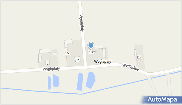 Wyglądały, Wyglądały, 11A, mapa Wyglądały