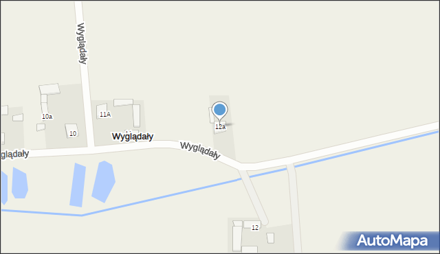 Wyglądały, Wyglądały, 12a, mapa Wyglądały