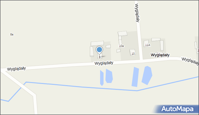 Wyglądały, Wyglądały, 9, mapa Wyglądały