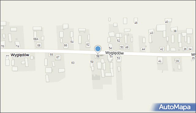 Wyględów, Wyględów, 58, mapa Wyględów