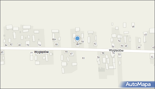 Wyględów, Wyględów, 66, mapa Wyględów