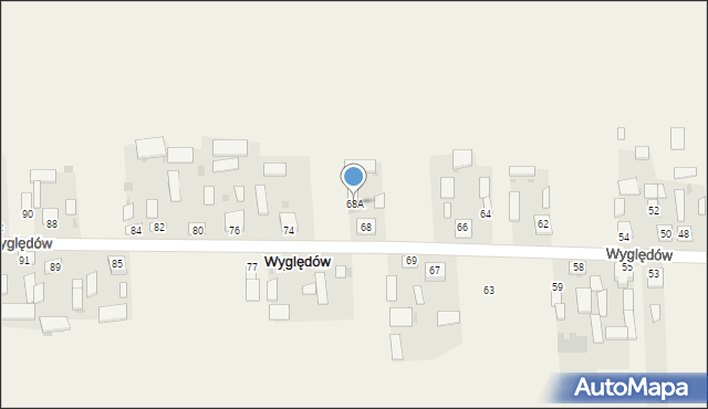 Wyględów, Wyględów, 68A, mapa Wyględów