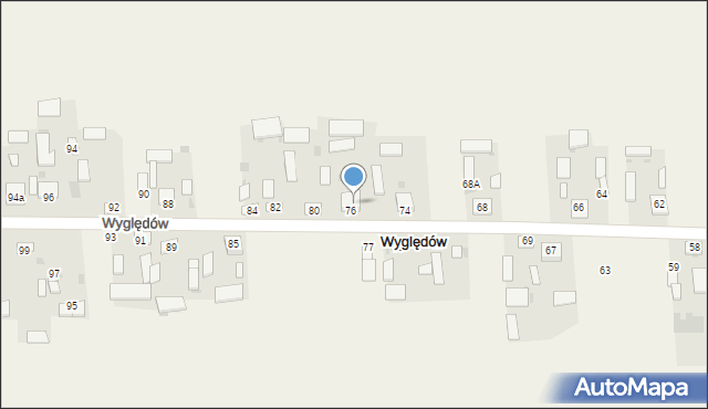 Wyględów, Wyględów, 80a, mapa Wyględów