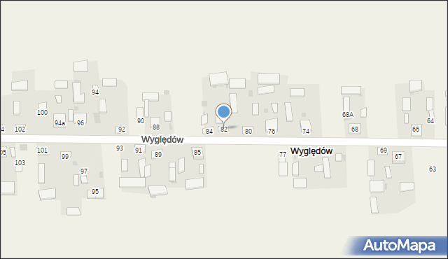 Wyględów, Wyględów, 82, mapa Wyględów