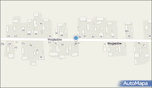 Wyględów, Wyględów, 85, mapa Wyględów