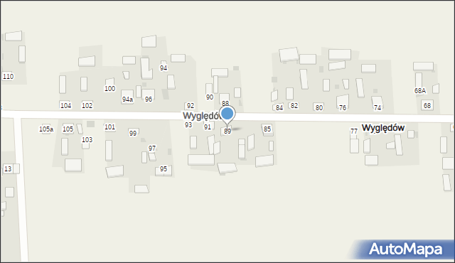 Wyględów, Wyględów, 89, mapa Wyględów