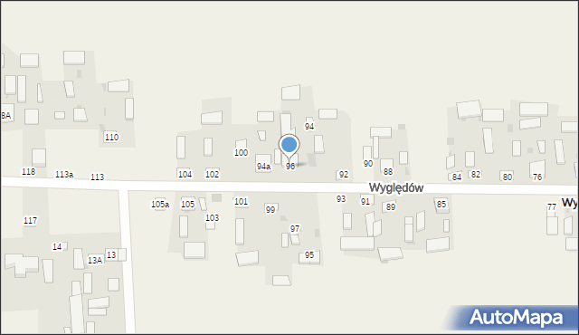 Wyględów, Wyględów, 96, mapa Wyględów