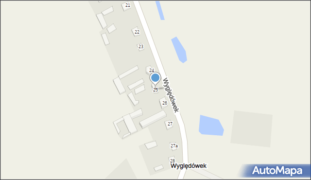 Wyględówek, Wyględówek, 25, mapa Wyględówek