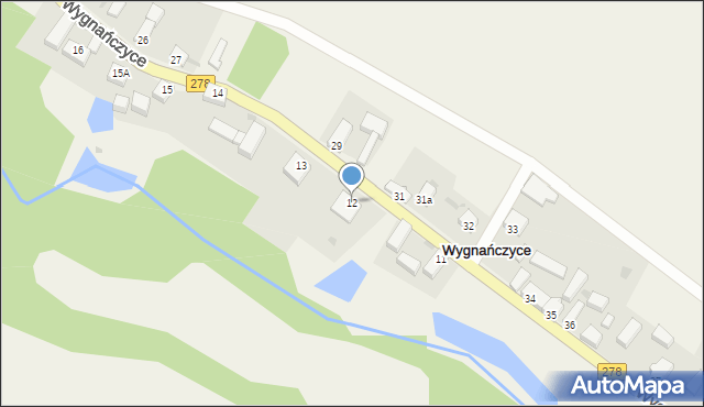 Wygnańczyce, Wygnańczyce, 12, mapa Wygnańczyce