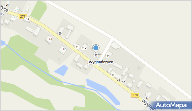 Wygnańczyce, Wygnańczyce, 32, mapa Wygnańczyce