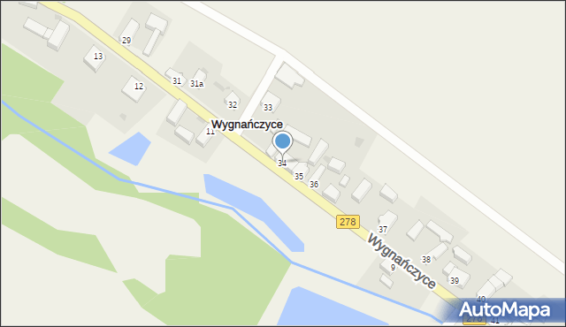 Wygnańczyce, Wygnańczyce, 34, mapa Wygnańczyce