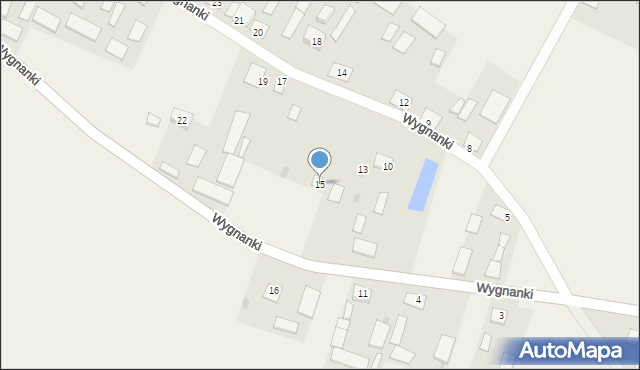 Wygnanki, Wygnanki, 15, mapa Wygnanki