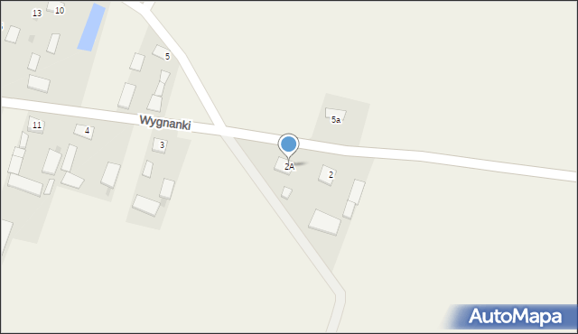 Wygnanki, Wygnanki, 2A, mapa Wygnanki